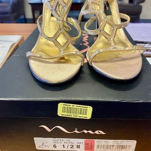Nina gold shoes